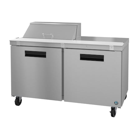Hoshizaki Refrigerator, Two Section Sandwich Prep Table, Stainless Doors,  SR60B-8